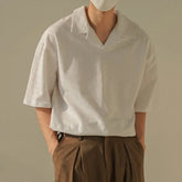 HEARUJOY - 2XL V Neck Short Sleeve Fashion Casual Short Sleeve Slight Stretch Fabric Summer Fashion Style Vacation Suitable