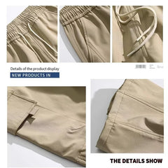 HEARUJOY - Men's Black Pants New Cargo Pants Men's Loose Straight Oversize Clothing Fashion Jogger Harem Trousers Man Casual Sweatpants