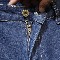 HEARUJOY - Vintage High Street Hip Hop Jeans For Men Spring Autumn Loose Wide Leg Big Pocket Overalls Trendy Y2K Neutral Denim Cargo Pants