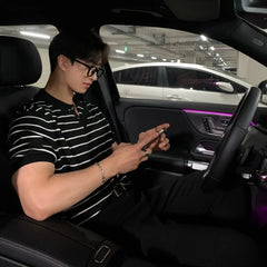 HEARUJOY - Summer Men's Clothing Leisure Light Luxury Knitted Polo Shirt Korean Striped Short Sleeve Retro Breathable Fashion Knitwear