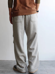 HEARUJOY - Autumn American Style Sweatpants Heavyweight Men's Casual Joggers with Dropped Crotch Trendy Loose Fit Straight Wide Leg Pants