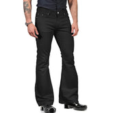 HEARUJOY - Summer Men's Casual Flared Slim Fit Cargo Pants Classic Business Straight Loose Trousers