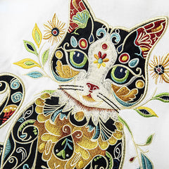 HEARUJOY - Harajuku T Shirt Men Cat Embroidery T Shirt Women Oversized Japanese Casual Short Sleeve Cotton Tees High Quality Summer Tops