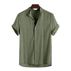 HEARUJOY - Comfy Fashion Hot New Stylish Men\'s Blouse Holiday Male Regular Slight Stretch Solid Color Summer Vacation Daily