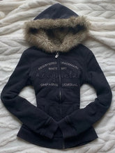 Hearujoy Y2K Retro Harajuku Embroidered Letters Velvet Zipper Hoodie Women's Winter New American Fashion Street Trend Slim Jacket