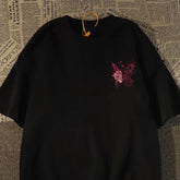 HEARUJOY - Trendy Brand Butterfly Design Printed Short-sleeved T-shirt Men's Hip-hop High Street Top