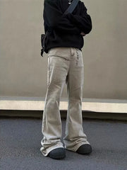 HEARUJOY - Cyber Y2K Fashion Baggy Stacked Flare Jeans Pants Men Clothes Streetwear New Rock Vintage Long Trousers Ropa Hombre