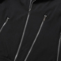 HEARUJOY - Zippered Men's Spring Autumn Design New American Casual Jacket Trendy Retro Lapel Handsome