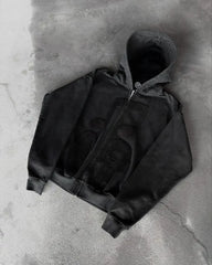 HEARUJOY - Spring New Harajuku Personalized Simple Printed Zipper Hoodie European and American Retro Casual Loose Couple Long Sleeve