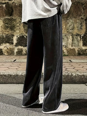 HEARUJOY - Men's Regular Fit Multi-Pocket Jeans - Street Style Cotton Blend Denim, Black & Gray, Non-Stretch, All-Season Wear, Classic Desi