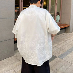 HEARUJOY - For Daily Wear Loose Short Sleeve Shirt Casual Summer Tops Casual Wear New Condition Polyester Fabric Regular Length