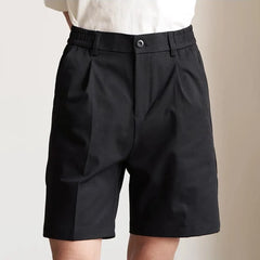 HEARUJOY - Summer New Men's Thin Solid Color Shorts Korean Style Fashion Trend Leisure Simple Loose Breathable Business Daily Men's Bottoms