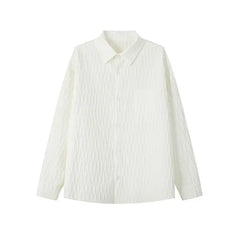 HEARUJOY - White Long Sleeved Shirt Men Fashion Society Mens Black Dress Shirt Korean Loose Casual Shirt Mens Shirts Plus Size 4XL