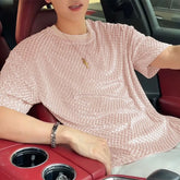 HEARUJOY - Men T Shirt Solid Color Velour O-neck Short Sleeve Summer Men Clothing Streetwear Korean Fashion Male Tee Tops