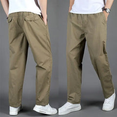 HEARUJOY - Autumn Washed Work Pants Loose Casual Men's Trousers Straight-Legged All-Match Sports Pants