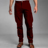 HEARUJOY - Stylish Men's Loose Cargo Pants Spring Autumn Daily Casual Breathable Straight Trousers Vintage Mens Solid Color Textured Pants