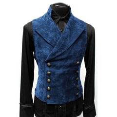 HEARUJOY - Men's Gothic Medieval Double Breasted Waistcoat Cosplay Costume Male's Victorian Vest Vintage Top Long Sleeve New Style