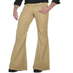 HEARUJOY - Men's Clothing Cross-Border Amazon Solid Color Daily Casual Stretch Slim Retro Flare Pants