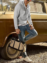 HEARUJOY - Outdoor Casual Loose Men Hooded Sweatshirts Fall Winter Fashion Solid Color Fleece Hoodies For Mens Vintage Long Sleeve Hoodies