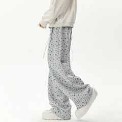 HEARUJOY - Printed Casual Pants Men Oversized Wide Leg Pants Men Sweatpants Streetwear Hip-hop Loose Straight Pants Mens Joggers Trousers