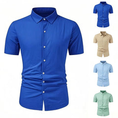 HEARUJOY - Office Work Shirt Formal Business Shirt Casual Wear Casual Holiday Dress Shirt Casual Dress Shirt Cotton Polyester Blend