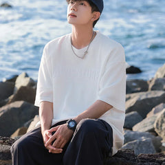 HEARUJOY - Summer Men T-Shirt ADVENTURE Tops Tees Male Fashion Letter Camiseta Short Sleeve Men Clothing Harajuku Streetwear T Shirts