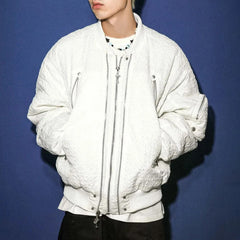 Hearujoy Aviator Style Jacket Retro Winter And Autumn Zipper Fashion Trendy Wrinkled Niche Men And Women Personalized Vibe Caot For Men