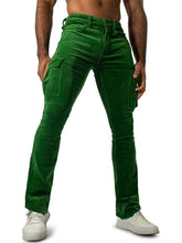 HEARUJOY - Daily Casual Men's Stretch Slim Trousers 2025 Autumn Trendy Textured Corduroy Cargo Pants Spring Vintage Mens Solid Color Pants