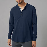 HEARUJOY - Mens Bottom Shirt Waffle T-Shirt Mens Solid Color V Neck Long Sleeve Body Shirt Bottom Shirt Bodysuit Men Men Micro Underwear