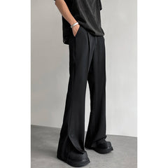 Hearujoy Brown Black Suit Pants Men Fashion Social Mens Dress Pants Korean Loose Straight Casual Flared Pants Mens Office Formal Trousers