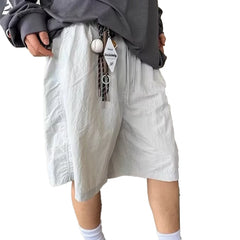 HEARUJOY - Beach Wear XL 2XL Casual Summer Pants Summer Breathable Shorts Gym Jogger Quick Drying Shorts Elastic Waist Knee Length