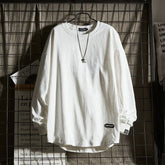 HEARUJOY - Long-sleeved T-shirt Men's Pure Cotton Heavy Round Neck Top Autumn and Winter Base Shirt Sweater Men's Spring and Autumn Style