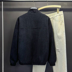 Hearujoy Japanese Versatile Coat Unisex Vintage Washed Workwear Jacket Men Women Simple Casual Loose Spring Jacket Stand Up Collar Top