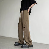 HEARUJOY - Ice Silk Men Summer Thin Wide-leg Trendy Brand Loose Straight Casual Trousers