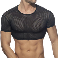 HEARUJOY - Fashion Hot New Stylish Mens Tops T-Shirt Breathable Summer Tank Causal Club Fishnet Regular See-through M-2XL