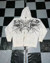 Hearujoy Woman Y2k Hoodie Zippe Harajuku Retro Hip Hop Letter Print Oversized for Women Sweatshirt Man Tops Kawaii Anime Gothic