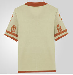 Hearujoy 2025 New Mens Jacquard knitting Polo Shirts High Quality Luxury Knitwear Summer Fashion Short Sleeve Lapel Button Cardigan