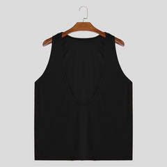 Hearujoy Big V-neck Sleeveless T-shirt Men Vest solid Color Thin casual Undershirt Summer Breathable Fitness Muscles Sport Tank Top