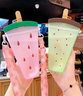 Refreshing Summer Popsicle Sippy Cup Girls Cute Water Cups Go Out To Carry Student Sippy Cups Drop Watermelon Ice Cream Kettle