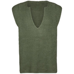 Hearujoy Spring Autumn Men Knitted Vest V-Neck Sleeveless Sweater Vintage Oversize Loose Knit Tank Tops Leisure Waistcoat Streetwear