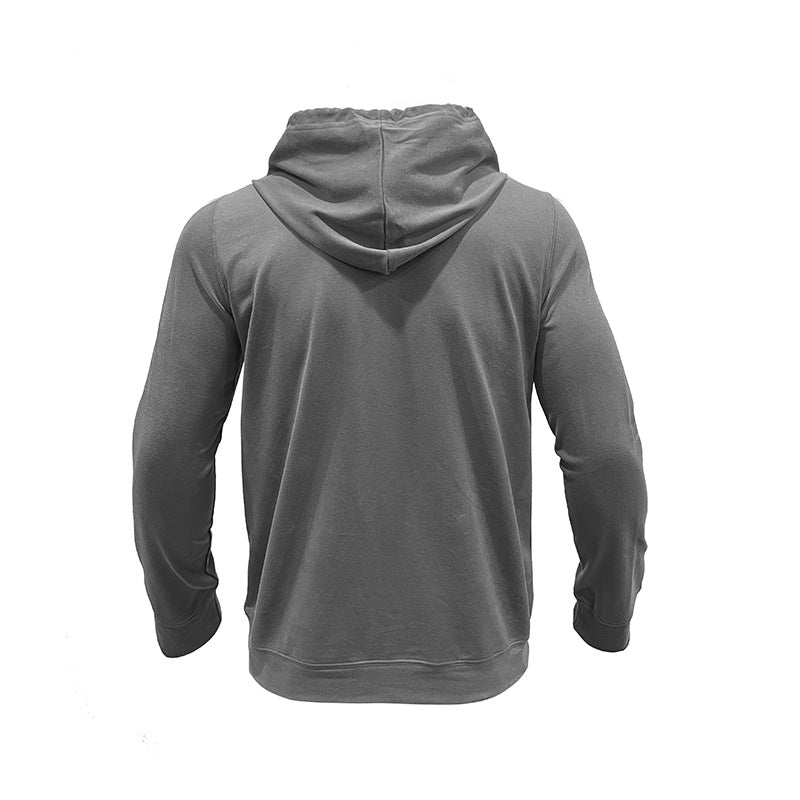 Hearujoy Vintage Men Cotton Hoodie Sweatshirt Fall Casual Loose Long Sleeve Sports Pocket Hooded Pullovers Fashion Solid Tops Streetwear