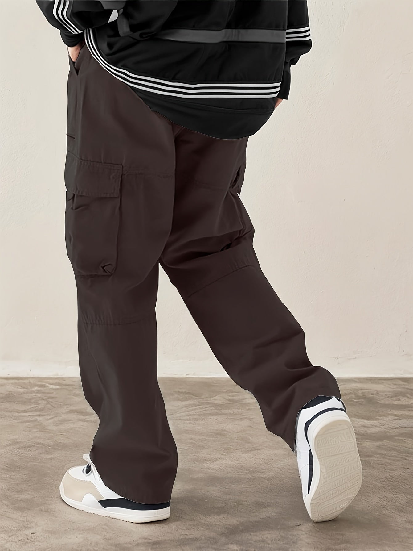 Hearujoy [Multi-Pocket Comfortable Drawstring Pants] Men's Casual Drawstring Pants with Flap Pockets - Comfortable, Stylish Multi-Pocket Design for Hiking & Streetwear