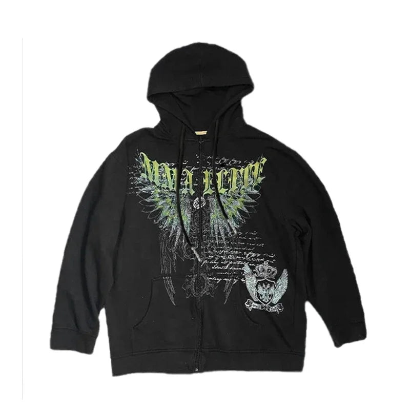 Hearujoy  Men Slipknots Hoodie Sweatshirts Y2k Outerwear Heavy Metal Coat Hooded Streetwear Goldorak Anime Outerwear korean Harajuku