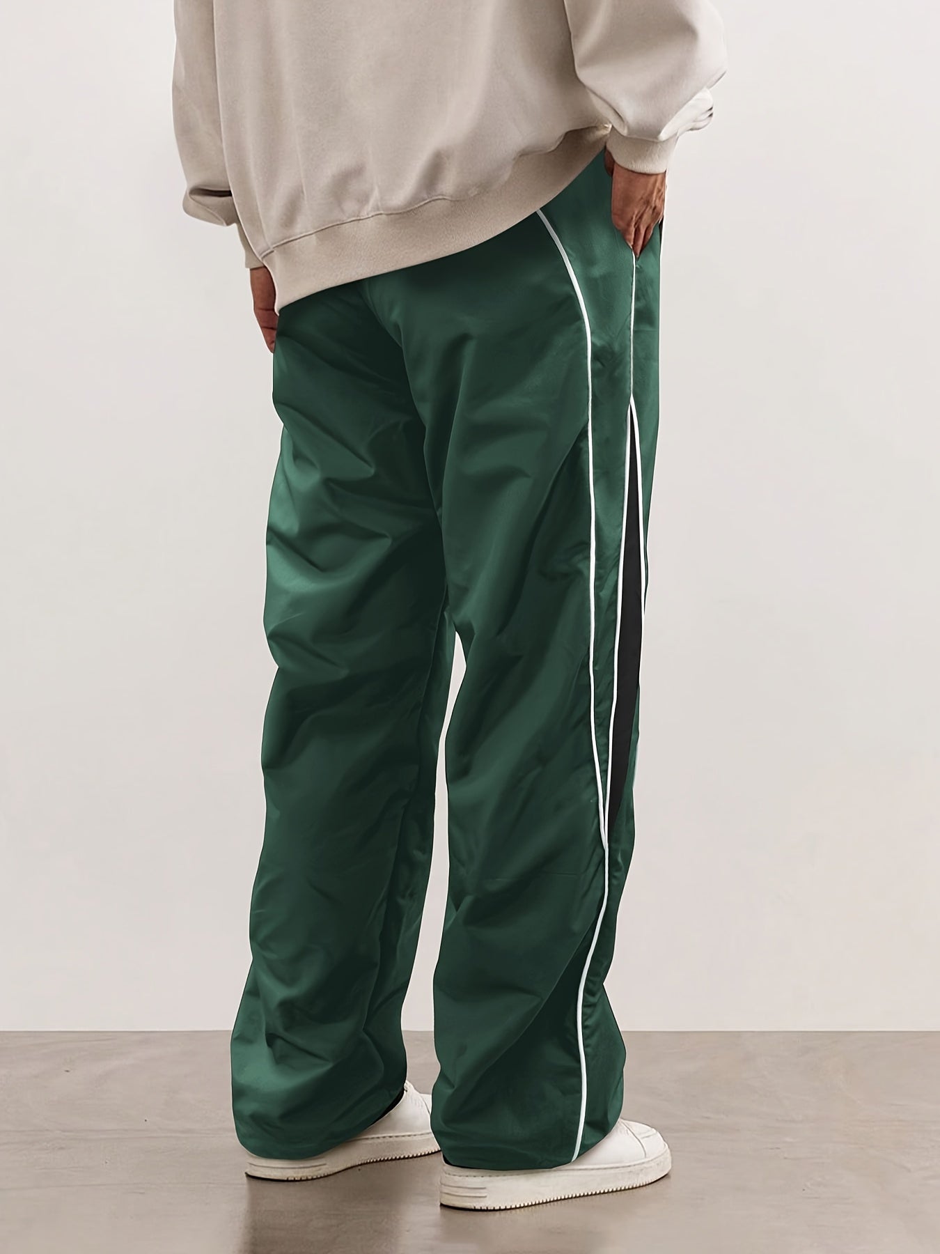 Hearujoy Trendy Cool Long Pants - Men's Loose Cozy Striped Sports Pants With Letter Print