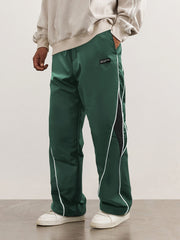 Hearujoy Trendy Cool Long Pants - Men's Loose Cozy Striped Sports Pants With Letter Print