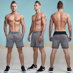 Hearujoy Patchwork Elastic Casual Jogger Shorts