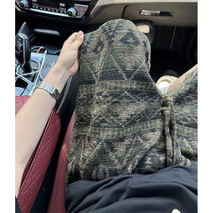 Hearujoy Vintage Ethnic Style knitted Shorts Men Oversized Elastic Waist Drawstring Knee Length Mid Pants Summer Moroccan Casual shorts