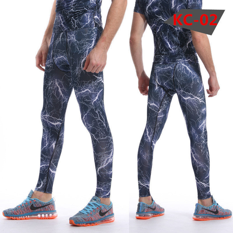 Hearujoy Bodybuilder Patterned Tight Compression Pants