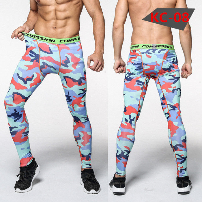 Hearujoy Bodybuilder Patterned Tight Compression Pants