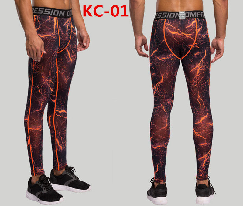 Hearujoy Bodybuilder Patterned Tight Compression Pants